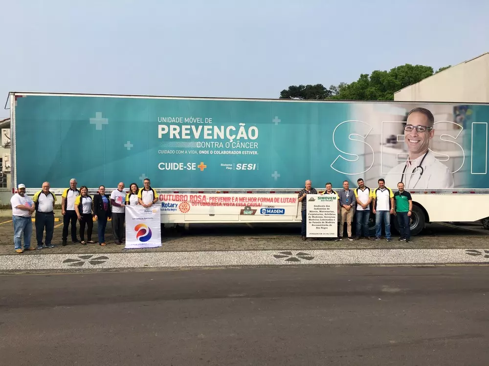 Unidade Móvel de Prevenção Contra o Câncer do Sesi está em Rio Negro